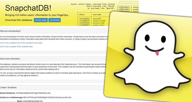 Aplikace Snapchat má vážné bezpečnostní problémy. Hackeři získali údaje o 4,6 milionu uživatelů.