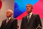 Andrej Babiš a Jaroslav Faltýnek mají své pozice předsedy a prvního místopředsedy hnutí ANO téměř jisté. (17. 2. 2019)