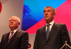 Andrej Babiš a Jaroslav Faltýnek mají své pozice předsedy a prvního místopředsedy hnutí ANO téměř jisté (17. 2. 2019).