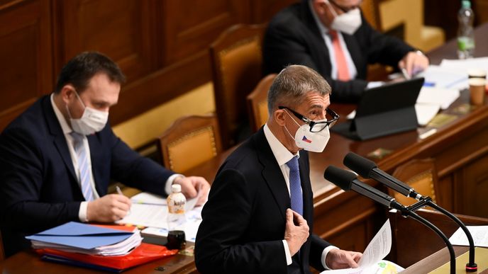 Jednání Sněmovny o energiích: Expremiér Andrej Babiš (ANO) (17.2.2022)