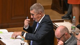 Jednání Sněmovny o snížení valorizace důchodů: Šéf ANO Andrej Babiš (8.6.2023)