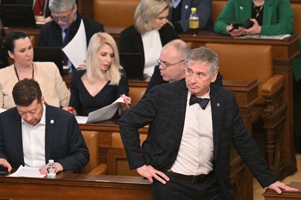 Řádná schůze Sněmovny (21. 2. 2023). Na snímku Ivo Vondrák.