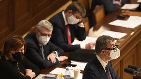 Sněmovna o stavu nouze: Andrej Babiš při projevu (11.2.2021)
