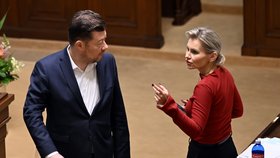 Jednání Sněmovny: Taťána Malá (ANO) a Tomio Okamura (SPD)