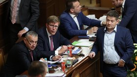 Jednání o nedůvěře vládě: Ministr průmyslu a obchodu čelil kritice poslanců ANO, u pultíku Patrik Nacher (1.9.2022)