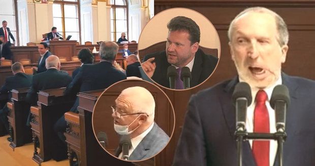 Kalousek, Faltýnek i Klaus bez roušky. Koronavirus už poslance nestraší, Vojtěch to nevěděl