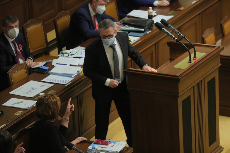Ministr kultury Lubomír Zaorálek (ČSSD) ve Sněmovně (11. 11. 2020)