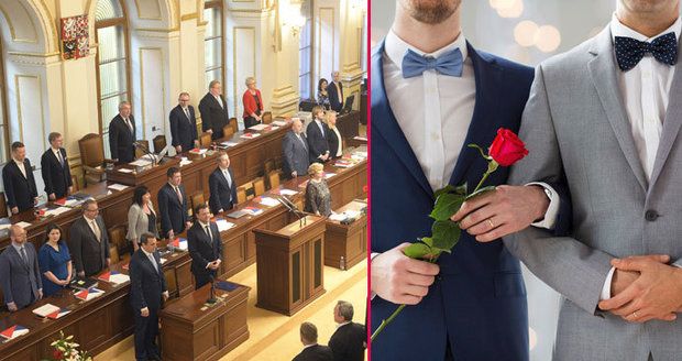 „Uzákoníme sňatky s dětmi?“ Poslanci se hádali o svatby homosexuálů a o změnu Ústavy