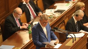 Schůze Sněmovny: Opozice vyvolala hlasování o vyslovení nedůvěry vládě.