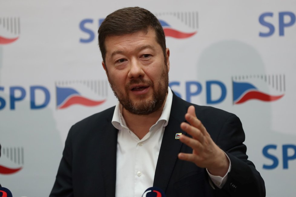 Jednání Sněmovny o pandemickém zákoně: Předseda SPD Tomio Okamura (16.2.2022)