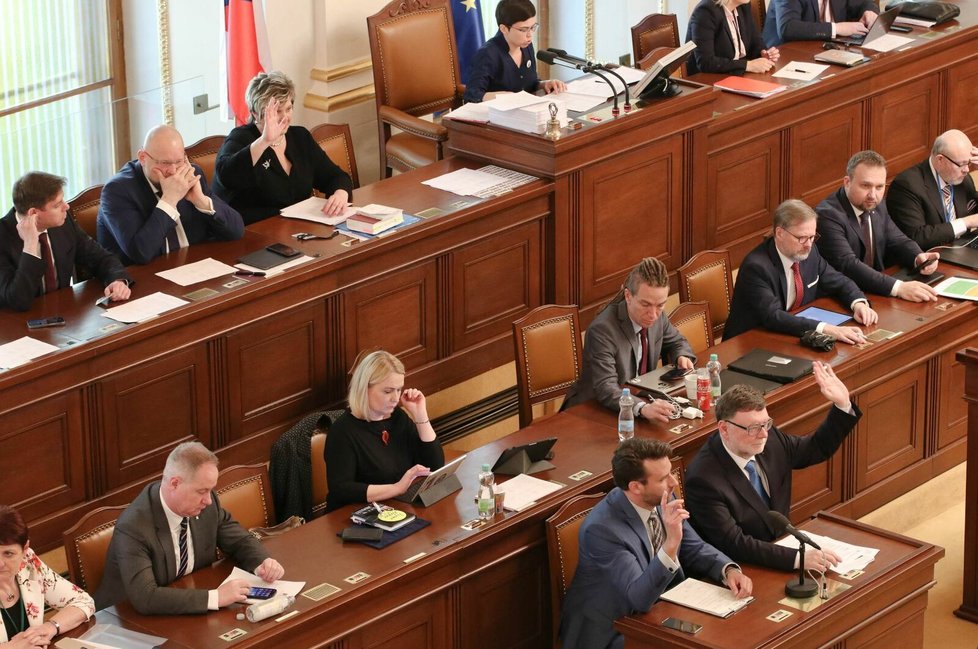 Hlasování poslanců o daňových úlevách na pomoc Ukrajině (27.4.2022)