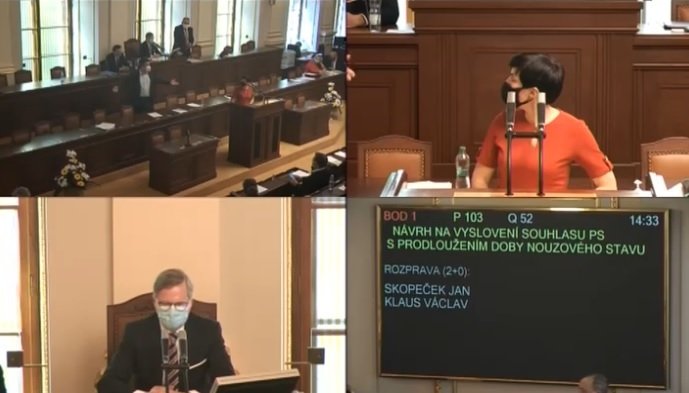 Sněmovna o koronaviru: Pekarová Adamová (TOP 09) se divila, že chybí Babiš i Vojtěch, Hamáček se rozzuřil (7. 4. 2020)