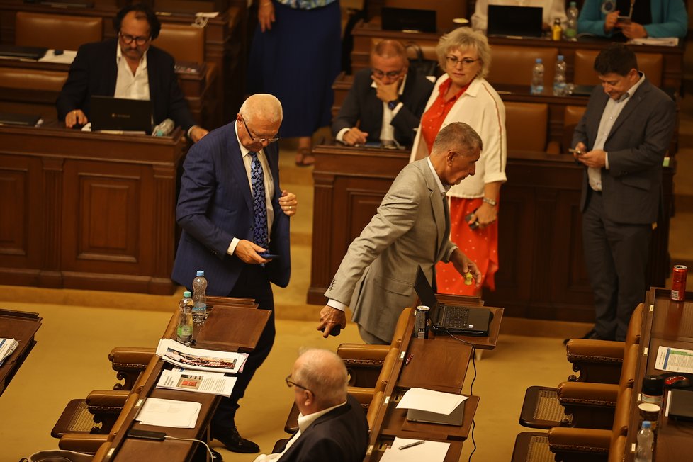 Jednání Sněmovny: Odcházející Andrej Babiš (ANO) (červenec 2023)