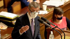 Premiér Andrej Babiš (ANO) hovoří 18. prosince 2020 v Praze na schůzi Poslanecké sněmovny, která pokračovala v projednávání návrhu státního rozpočtu na rok 2021.