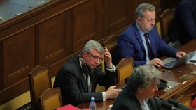 Jednání Sněmovny: Karel Havlíček (za ANO) a Richard Brabec (ANO; 23. 6. 2020)