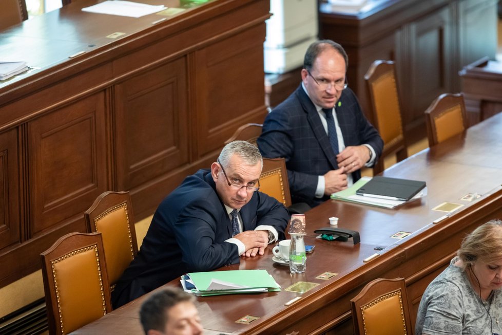 Jednání sněmovny o konsolidačním balíčku: Jozef Síkela (za STAN) a Marek Výborný (KDU-ČSL) (7.9.2023)
