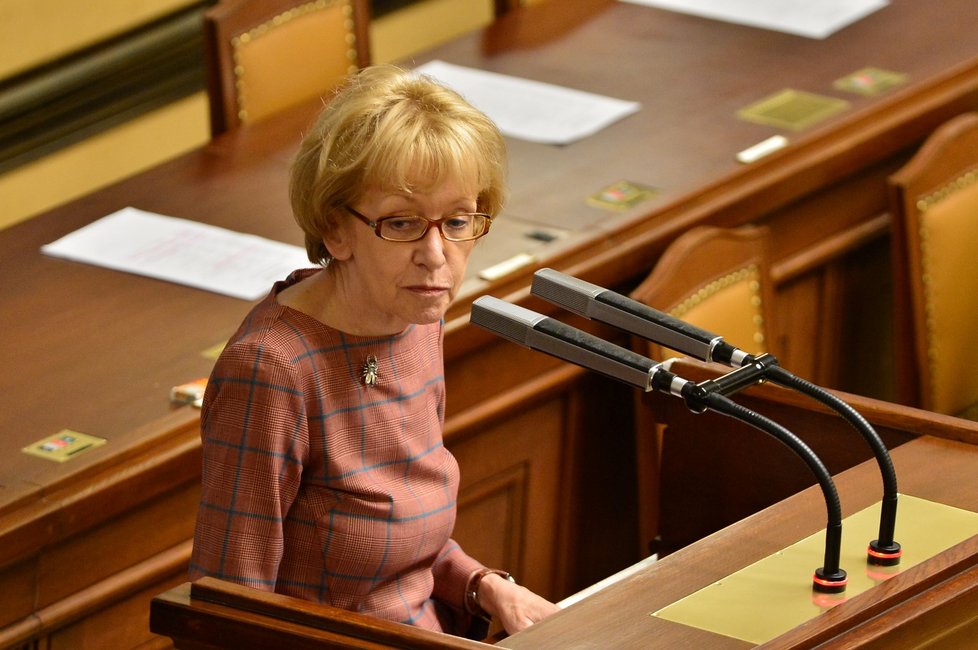 Helena Válková (ANO) během jednání o ústavní žalobě na prezidenta Miloše Zemana (26.09.2019)