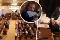 Sněmovní maraton kvůli důchodům: Havlíček tasil lečo a „idioty“. Kolaps u pultíku a protest
