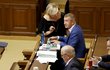 Jednání o nedůvěře vládě: Andrej Babiš a Alena Schilerová. Jednání o nedůvěře vládě: Andrej Babiš a Alena Schilerová.