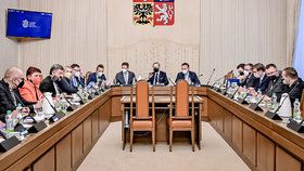 Jednání vlády: Kabinet kvůli projednávání pandemického zákona výjimečně zasedal ve Sněmovně (2.2.2022)