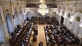 Poslanci si připomněli 100. výročí založení samostatného československého státu na schůzi Poslanecké sněmovny 26. října 2018 v Praze