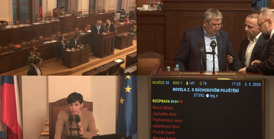 Poslanec Milan Wencl na jednání Sněmovny o červnové valorizaci (3.3.2023)