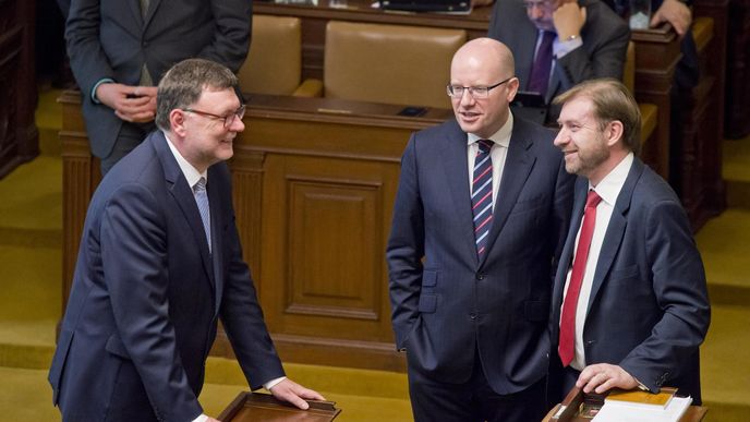 Zbyněk Stanjura (ODS), Bohuslav Sobotka (ČSSD), Roman Sklenák (ČSSD)