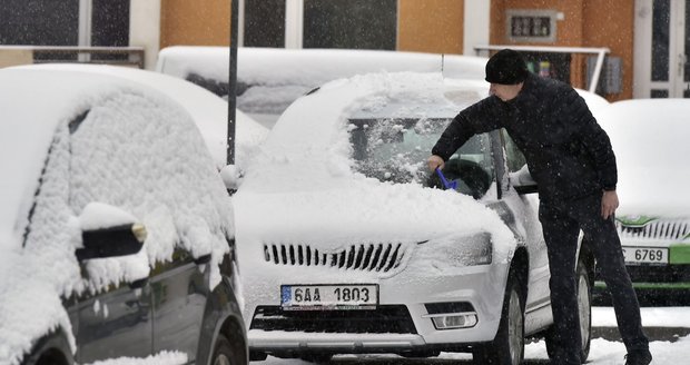 Husté sněžení v Česku (4.12.2021)