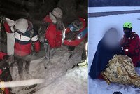 Lidé z mrazu blázní: Turisty v teplácích zachraňovali i na Sněžce, mikrobus na Ještědu jel přes svodidla
