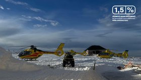 Pátrání záchranářů po dvou turistech, kteří se zřítili ze Sněžky (30.1.2024)