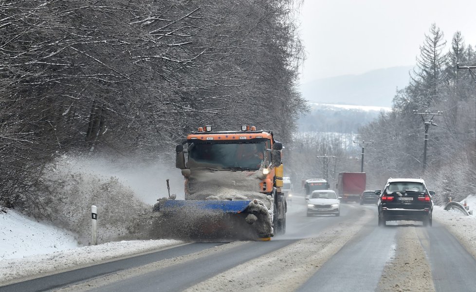 Česko zasypal sníh (8. 2. 2021)