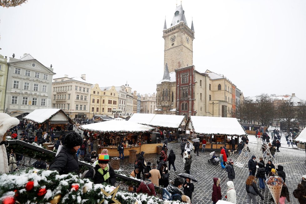 Nasněžilo i v Praze. (12. 12. 2022)