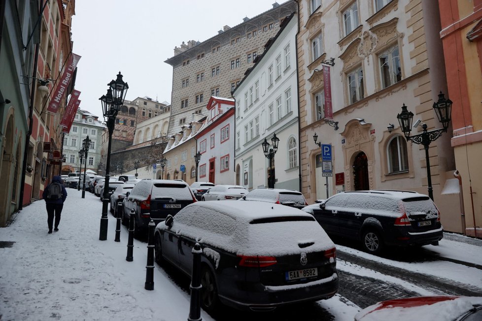 Nasněžilo i v Praze. (12. 12. 2022)