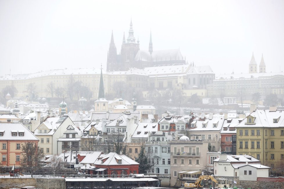 Nasněžilo i v Praze. (12. 12. 2022)