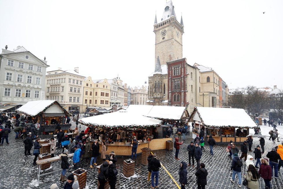 Nasněžilo i v Praze. (12. 12. 2022)