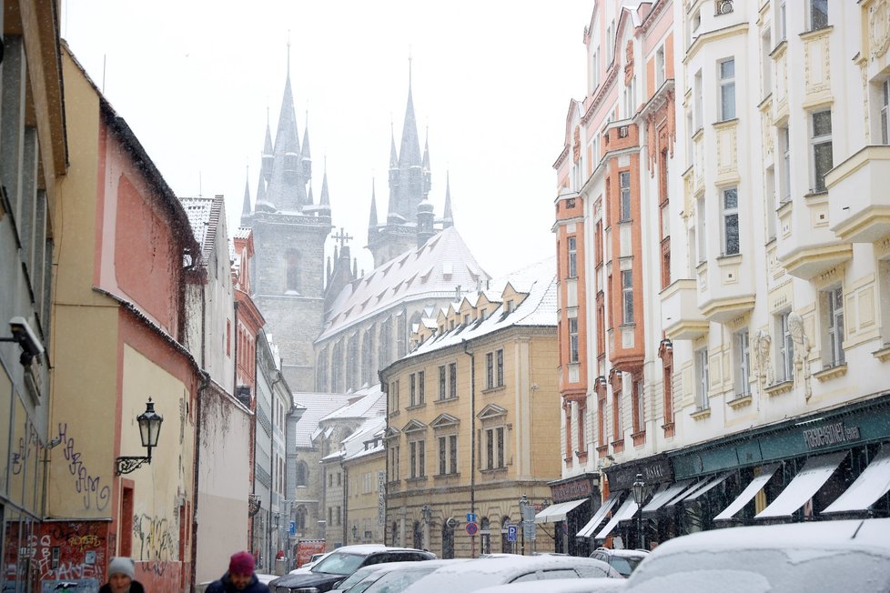 Nasněžilo i v Praze. (12. 12. 2022)