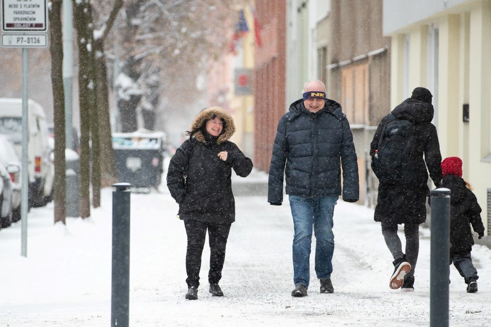 Nasněžilo i v Praze. (12. 12. 2022)