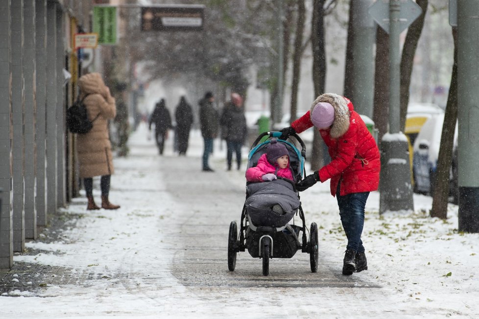 Nasněžilo i v Praze. (12. 12. 2022)