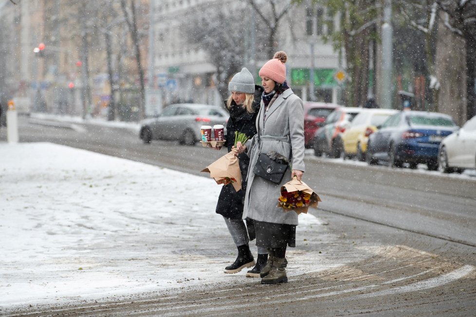 Nasněžilo i v Praze. (12. 12. 2022)