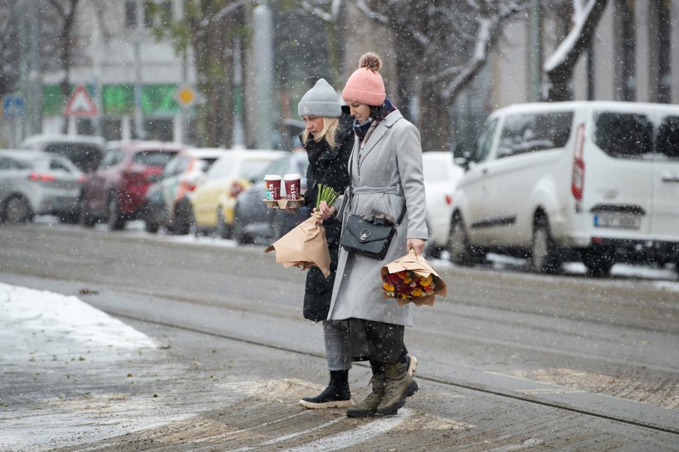 Nasněžilo i v Praze. (12. 12. 2022)