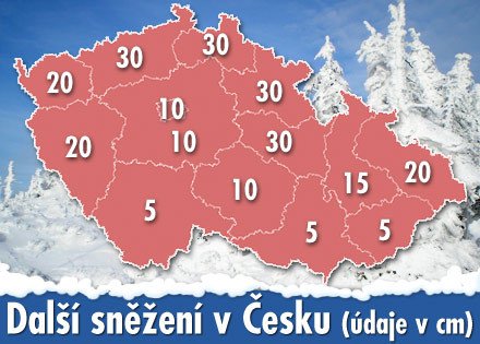 V Česku napadne další sníh.