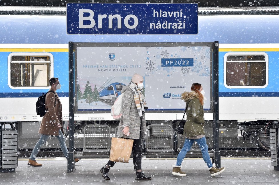 Sníh v Česku: Brno (9. 12. 2021)