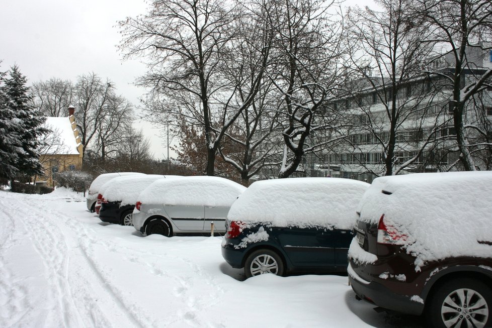 Evropská třída v Praze 8. února 2021.