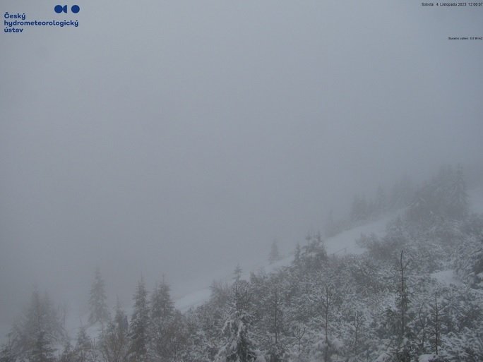 Sníh v Krkonoších (4.11.2023)