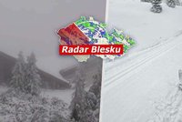 Až půl metru sněhu na horách! Bílá peřina na Šumavě i Pradědu, sledujte radar Blesku