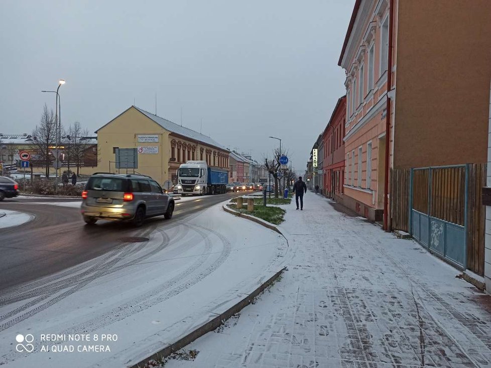 Sníh v Roudnici nad Labem (prosinec 2020)