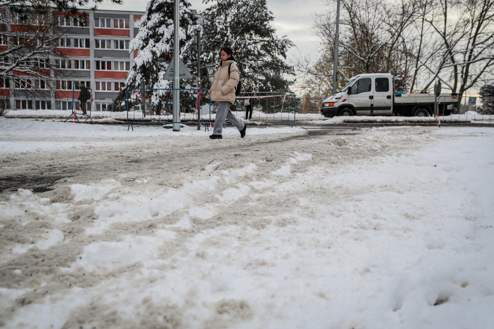 Sníh v Praze (6. 12. 2023)