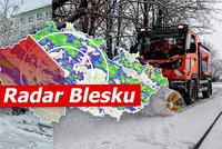 Nový sníh může komplikovat dopravu v Česku, varují meteorologové. Sledujte radar Blesku