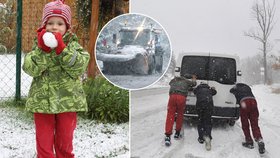 Zima udeřila o týdny dřív, než obvykle. První sníh pokryl většinu Česka. 