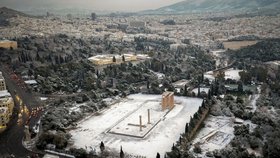 Sníh postihl dokonce i Řecko a starověké Atény.